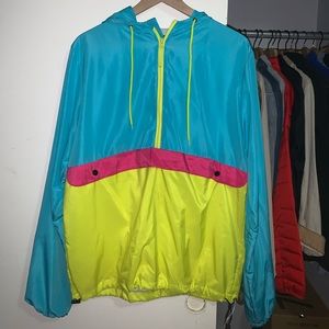 multicolored windbreaker